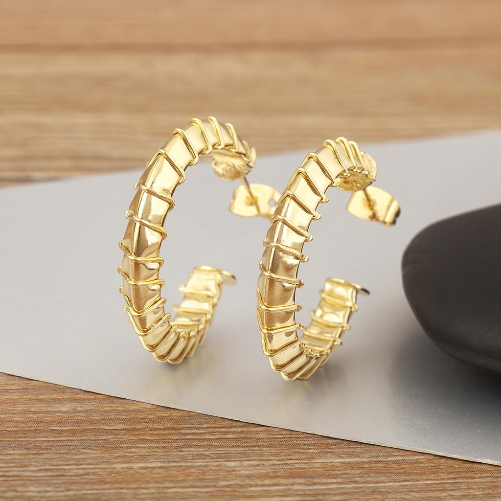 Nidin New Retro Creative Big Circle Hoop Earrings For Women  Female 4 Styles Irregular Geometric Ear Jewelry Wedding Party Gifts
