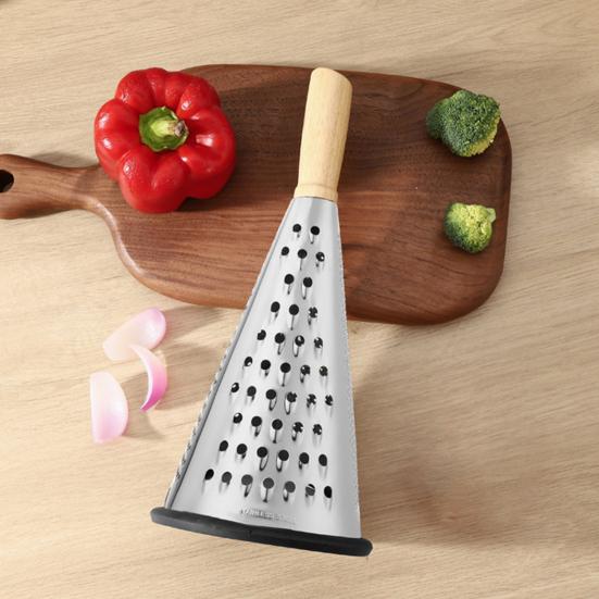 4-Sided Box Cheese Grater Stainless Steel Potato Carrot Shredder Multi-Function Kitchen Tool for Julienne Slicing Zesting