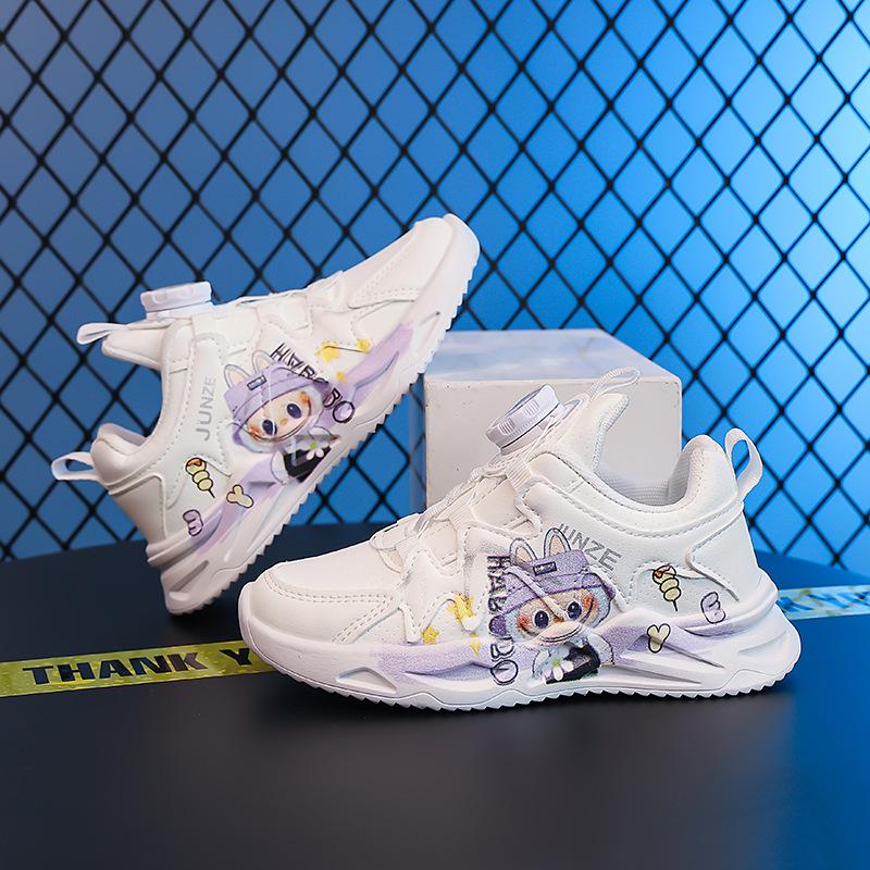 Classmate Leather Sneakers Four Seasons Popular Rabub Lightweight and Versatile Campus Little White Shoes Medium Old Boy Dad Shoes