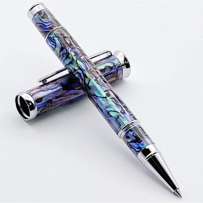 [Lachieva] Rollerball Pen Natural Shell Abalone German Nib Blue