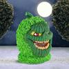 Halloween Green Pumpkin Monster Decorations, Funny Atmosphere Skull Head Decoration Decorations
