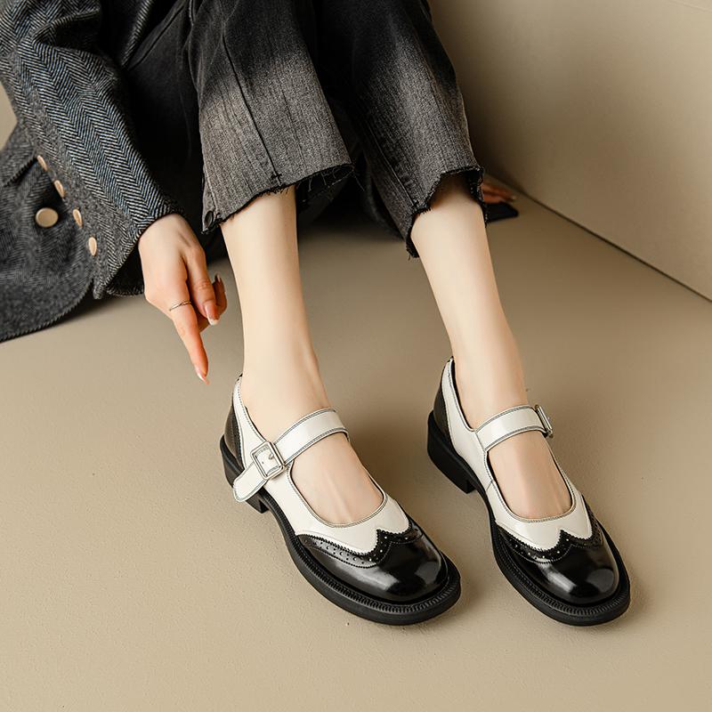 Fashion 2025 Oxford Shoes Women Pumps Women Shoes Spring Loafers Summer Brogues Casual Ladies Shoes Retro Mixed Colors