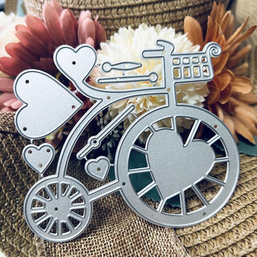 Bike Love Metal Cutting Dies Stencil for DIY Scrapbooking Photo Album Embossing Paper Cards Crafts Diecuts
