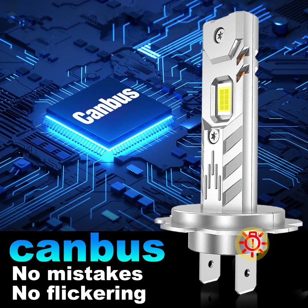 2 Stück H4 LED Scheinwerfer Canbus 25000LM H7 LED Glühbirnen H11 H8 9005 HB3 9006 HB4 H27 880 Auto Kupferrohr Scheinwerfer Auto Lüfterlos Nebelscheinwerfer 6000K 12V