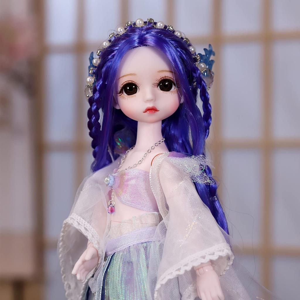 ICY Fortune Days 28cm BJD Angel Series 28 Ball Jointed Doll with Full Clothes and A Great Gift for Girls Ages 1/6 Doll, Shoes, 6+ (Coral)