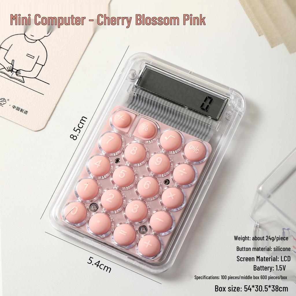 Candy-Colored Mini Pocket Calculator - Portable, Cute, Small for Students & Office Use