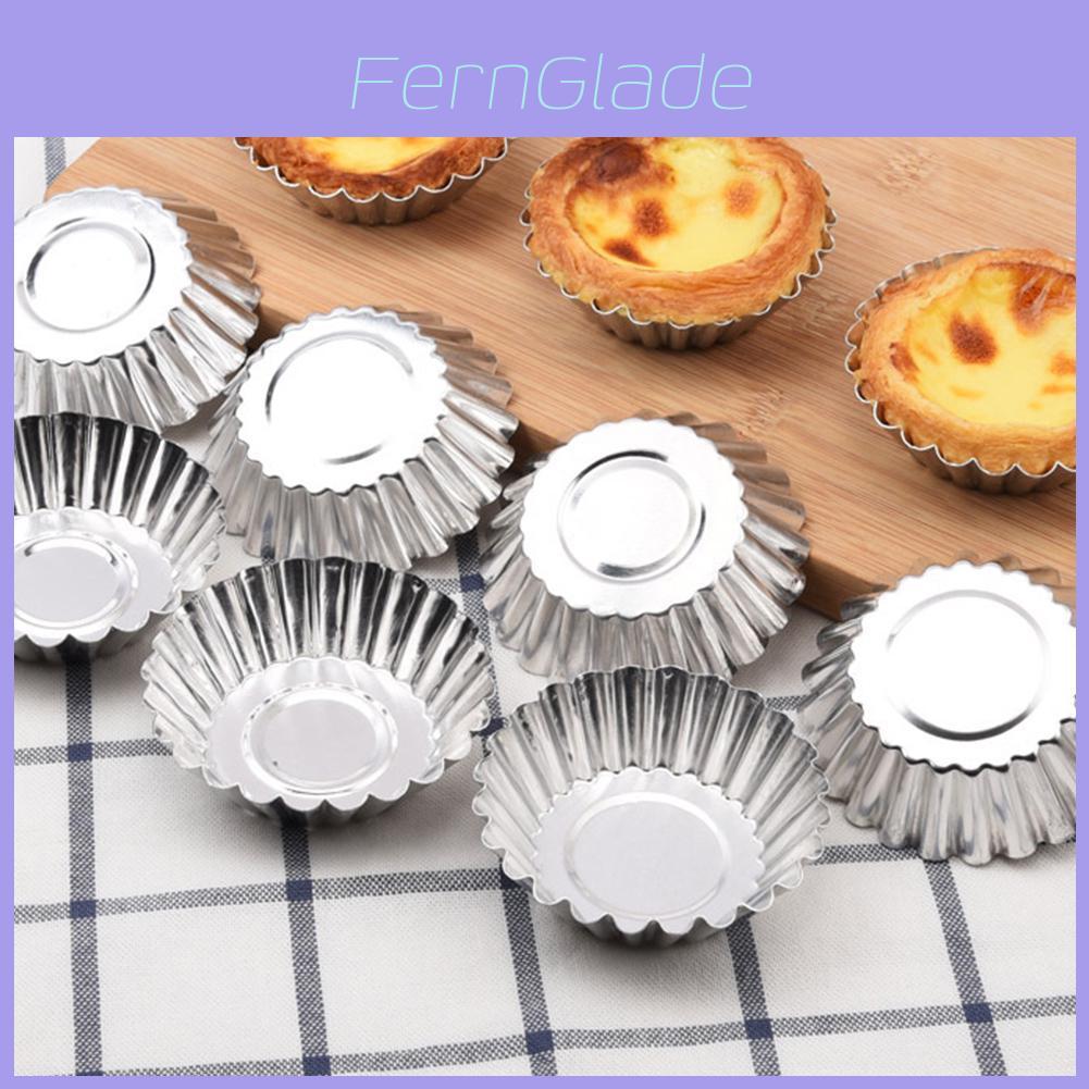 Durable Thickened Tin Egg Tart Molds Modern Simple Style Baking Tools