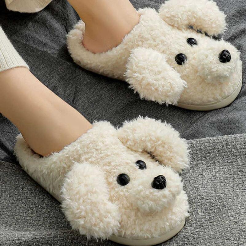 Winter fluffy women s fur slippers 235-250mm 2color CH974 white 3100₽