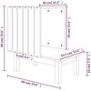 822453 vidaXL Maison pour chat Blanc 60x36x60 cm Bois de pin massif