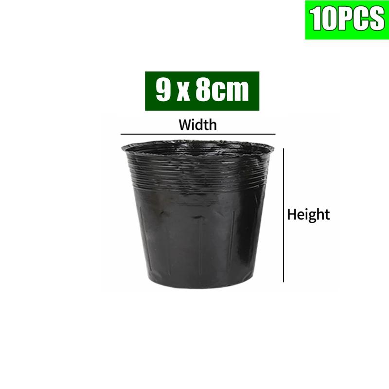 10-100Pcs Plastic Seedling Cup Disposable Thickened Nursery Pots For Transplanting Flower Vegetable Planting Seeding Grow Bags