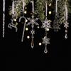 Clear Shatterproof Acrylic Snowflake Icicles Christmas Decorations With Reindeer For Home Party Tree