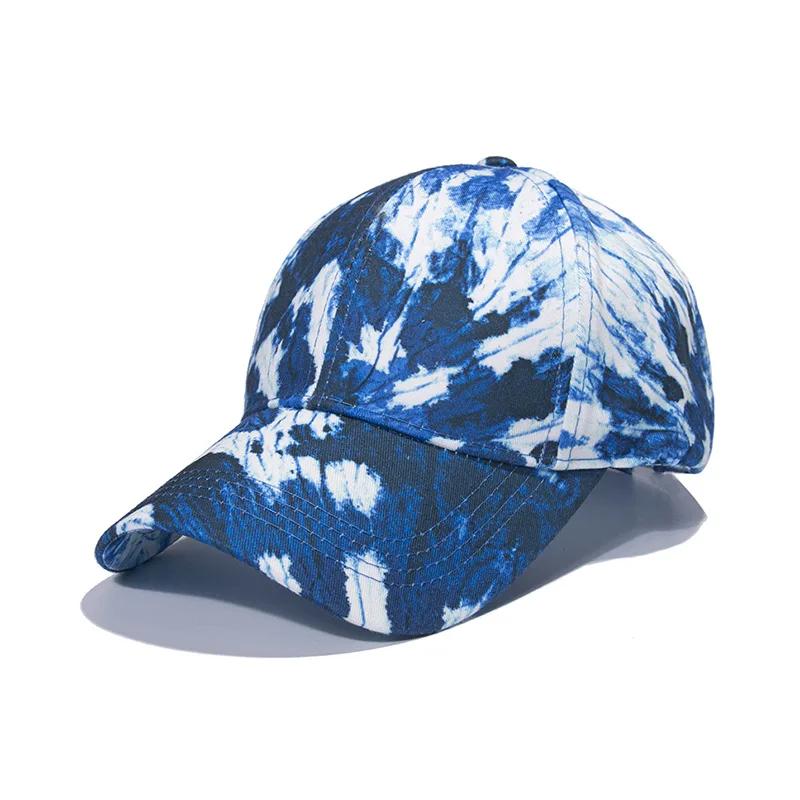 New Unisex Outdoor Fashion Graffiti Printing Baseball Cap Europe  Men Tie Dye Adjustable Hats Summer Hip Hop Snapback Dad Hat
