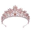 Rose Gold Color Crystal Tiaras And Crowns Rhinestone Prom Princess Diadem Wedding Bridal Hair Accessories Jewelry Crown Tiara