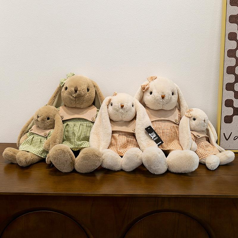 Lily Rabbit Plush Toy Cute Coffee Long Ears Rabbit Doll Ragdoll Birthday Gift Rabbit Machine
