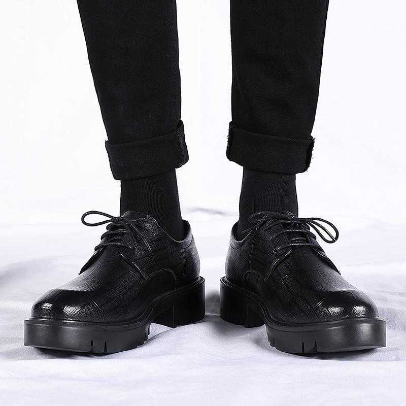 Men's Shoes lace up Black Leather Formal Shoes Men outdoor Oxfords Male Wedding Party Office Business Shoe Man footwear