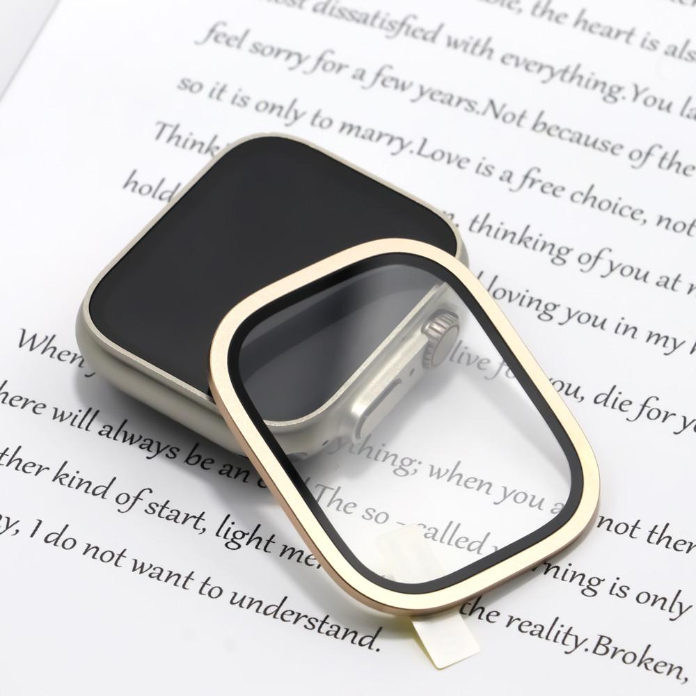 Gehärtetes Glas HD Vollfolie Metall Kratzfester Bumper Displayschutz kompatibel Für Apple Watch Ultra 3 2 49mm