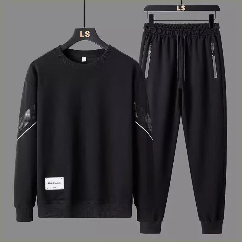 2026 Men s Spring Casual Sweatshirt & Pants Set - Trendy Round Neck Fashion M