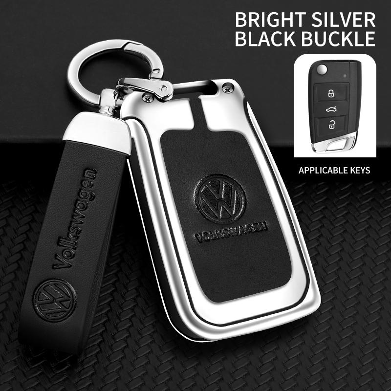

Для автомобіля VOLKSWAGEN Чохол-футляр для ключа з цинкового сплаву Ланцюжок для ключів автомобіля Металевий корпус ключа Для VW Volkswagen VW Tiguan MK2 Golf 7 MK7 T-Cross T-