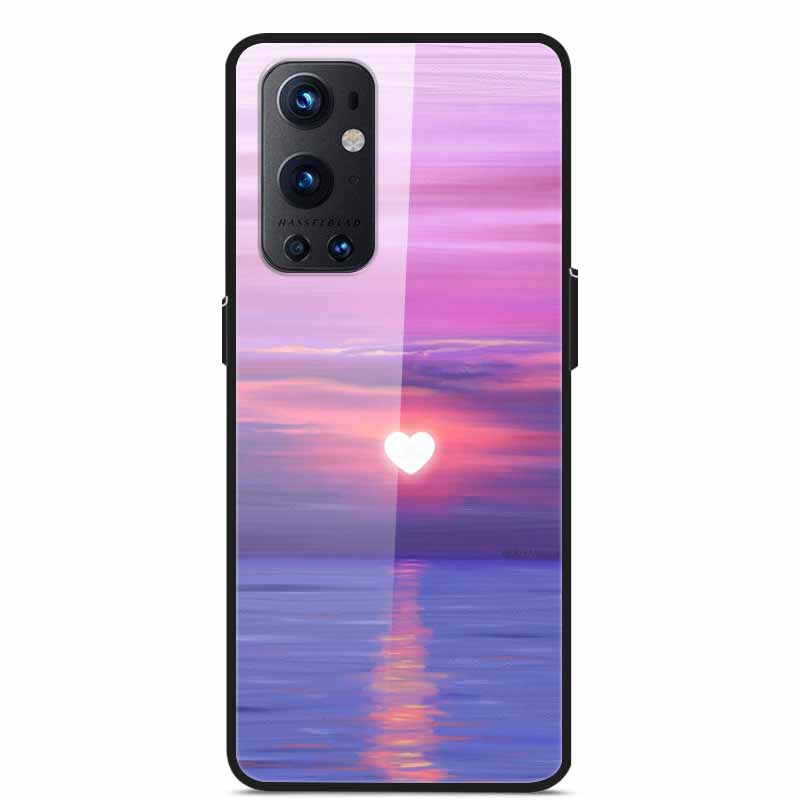 Phone Cases for One Plus 9 Tempered Glass Hard PC Back Cover For OnePlus 9 EU Version Case for Oneplus9 Funda Shells
