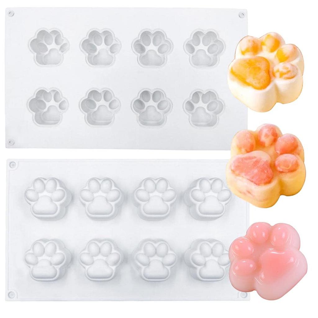 FineInno Silicone Cat Cat Claw Cake Cat UV Cat Japanese Sweets Silicone DIY Silicone Resin Handmade Gift Mold, Paw, 8-Piece Mold, Mold, Resin, Paw,