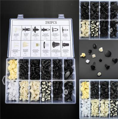 292Pcs Fender Door Hood Bumper Trim Clips Body Retainer Assortment & Screwdriver