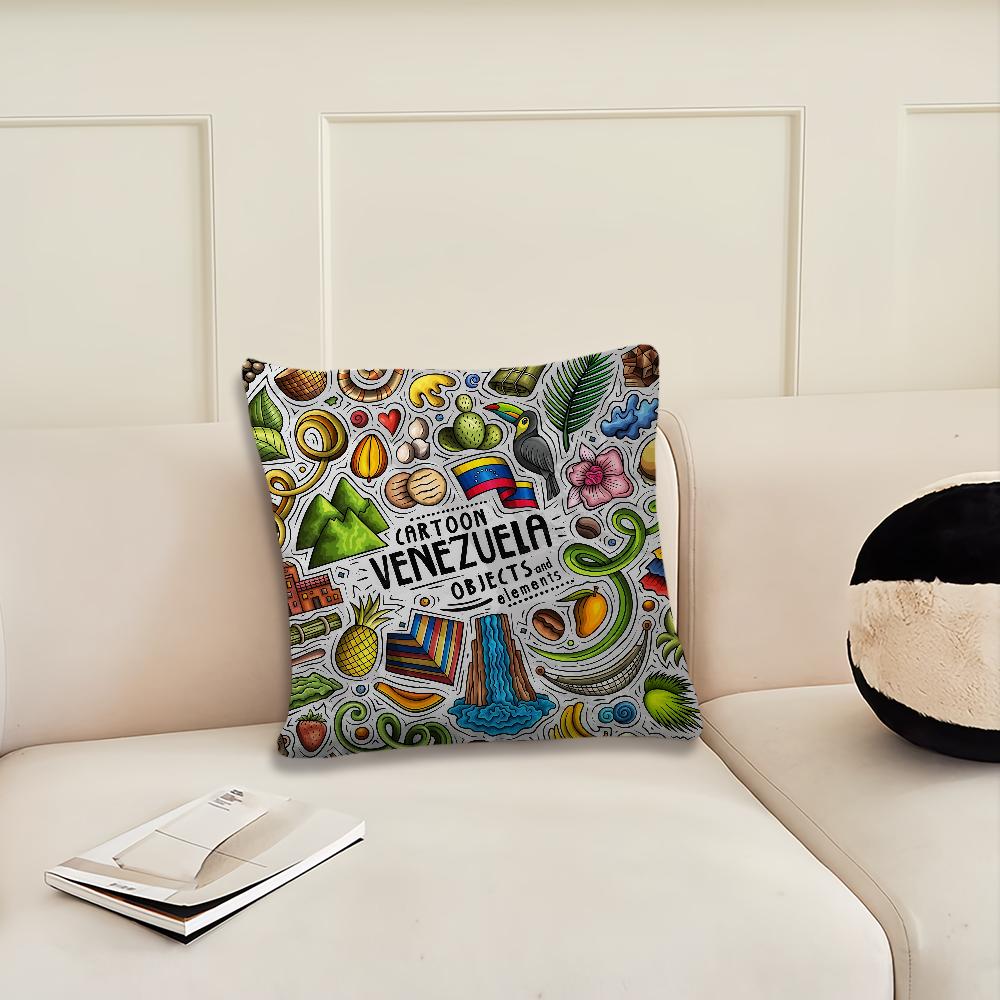 Estetyczna Sztuka Wenezuela poszewka na poduszkę Poszewka Dekoracja Pokój Dom Sofa salon Biuro Samochód Nordycka Prostota