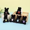 Adorable Lint Toy Keychain Little Rabbit Pendant Key Chain Jewelry for Girl Kid