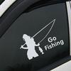 Metvi Sticker Pretty Girl GO FISHING Car Sticker Waterproof Vinyl Stickers Hobbies auto products