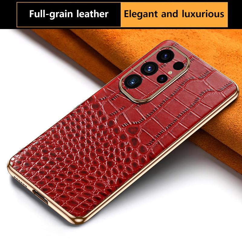 Originální pouzdro na telefon z hovězí kůže pro Samsung Galaxy S 24 S24 Ultra Luxury Back Cover