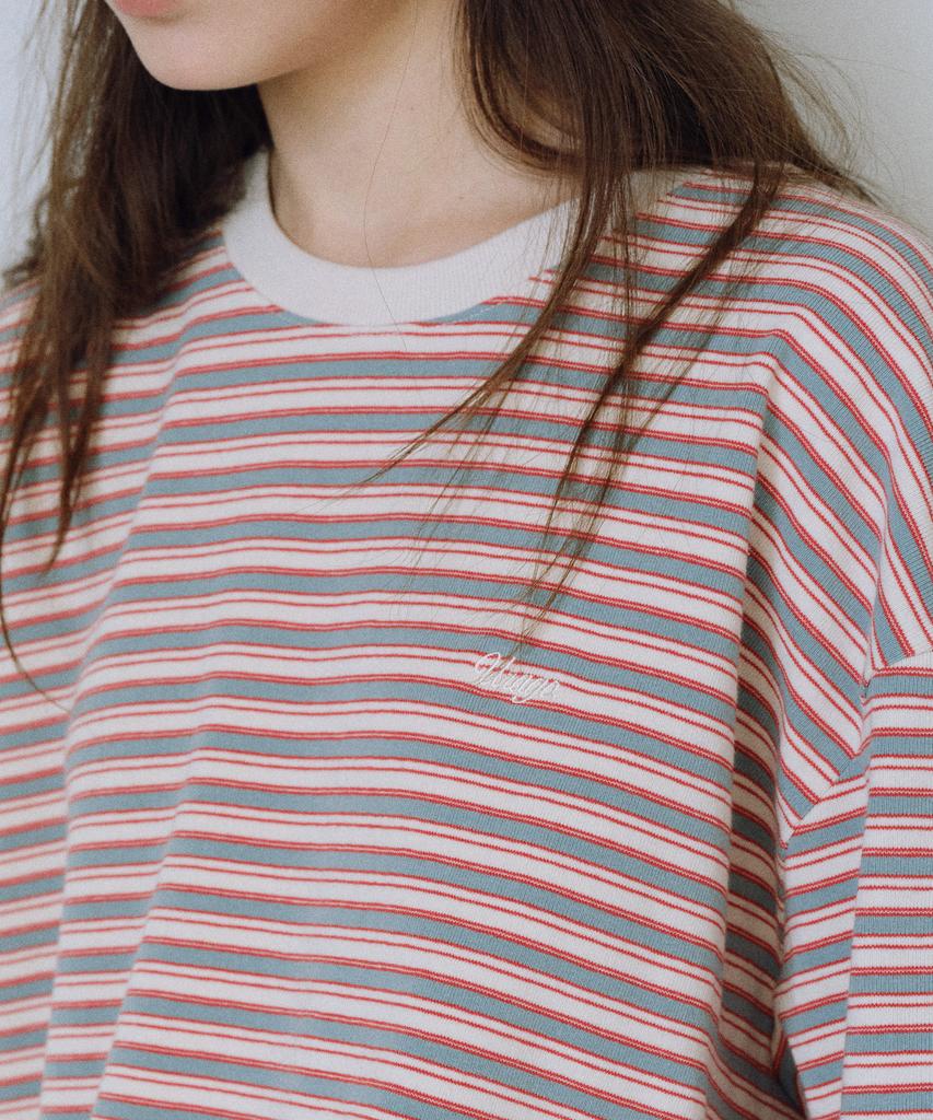 Yulago Multi Stripe Overfit T-Shirt