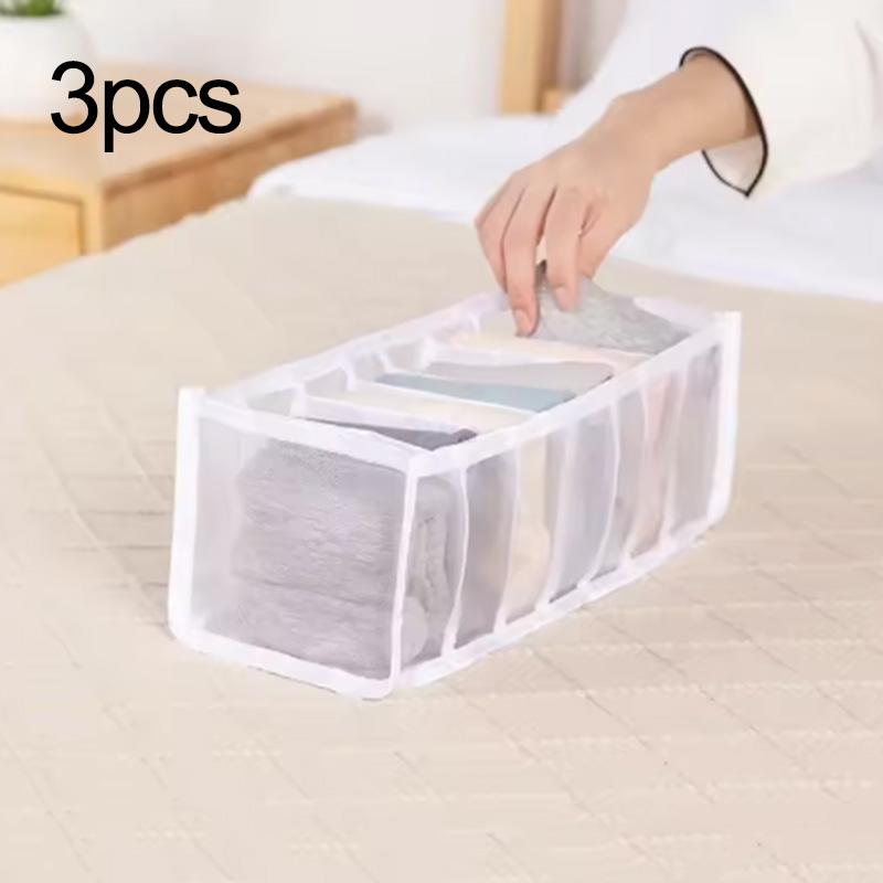 1/3pcs-Underwear Drawer Organizer Storage Box Foldable Closet Organizers Drawer Divider Storage Boxes For Underpants Socks Bra