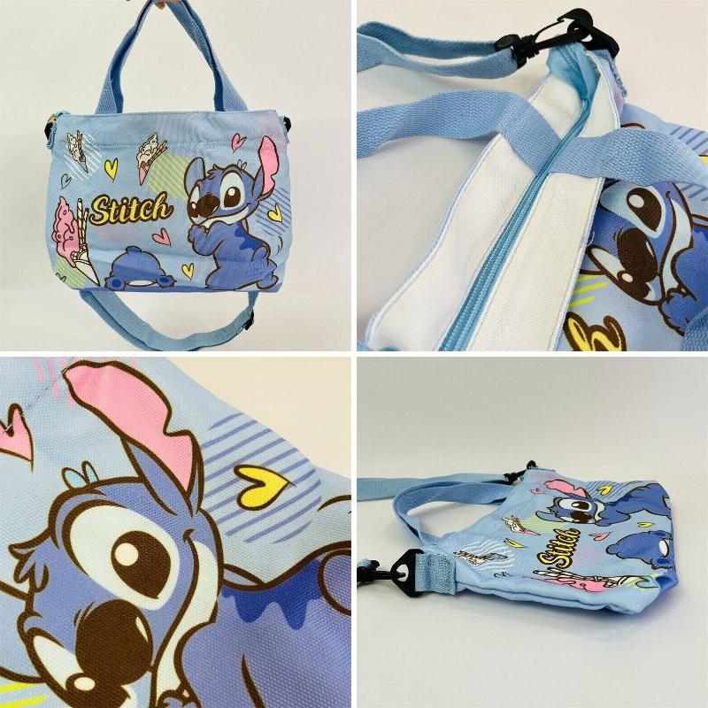 Stylish Canvas Shoulder Bag With Cartoon Design, Blue Color, Medium Size, 3021cm