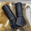 Viking Knight Arm Gauntlets Bracer Vintage Faux Leather Gauntlets Wristband Medieval Leather Bracers Arm Armors