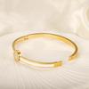 Popularity Stainless Steel Colorful Sweet Enamel Shell Bangle for Women Round Roman Numerals Bracelet Waterproof Trendy Jewelry