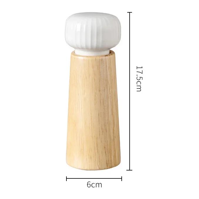 Manual Salt and Pepper Grinders Adjustable Coarseness with Ceramic Core Black Pepper Mill Seasoning Bottle for Kitchen Supplies