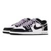Jordan Air Jordan 1 Taro Paste Boba, Heart Box Low top Vintage Basketball Shoes Women's Black White Purple DC0774-101(Team773--)