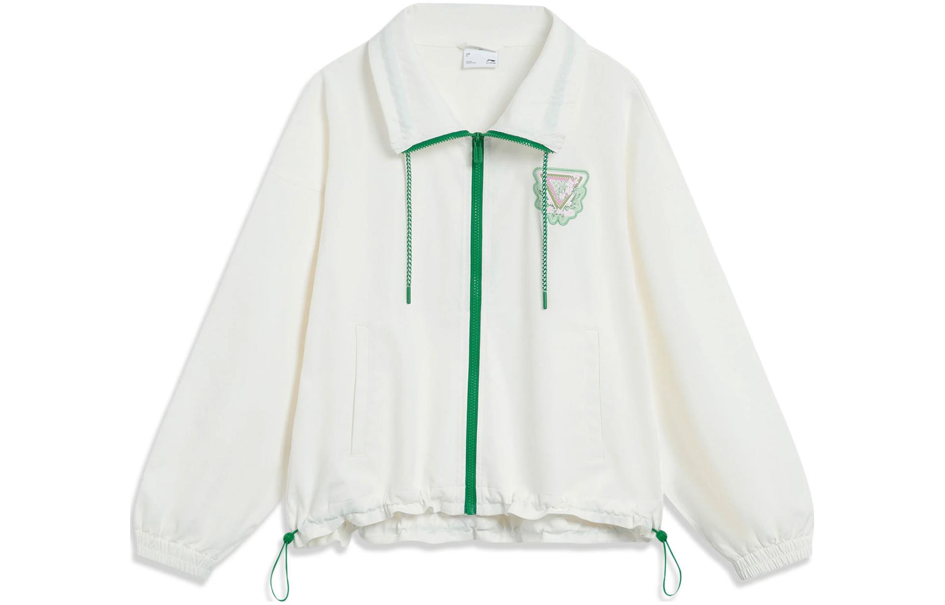 Li Ning China Culture Collection Trench Coats Women s Ivory Lapel Moderate AFDT376-1 XXL