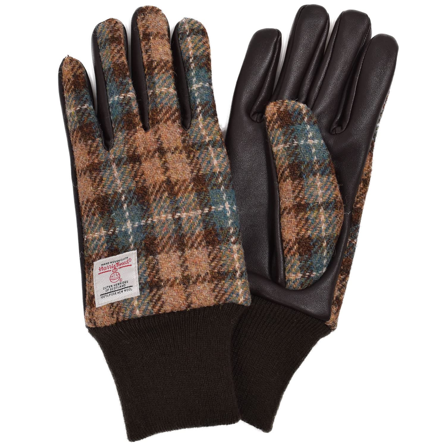 

Harris Tweed Ribbed Harris Tweed Genuine Lamb Touch Panel Smartphone Smartphone Cold Protection L Camel Tartan [Merfirge] Gloves, Leather, Leather,