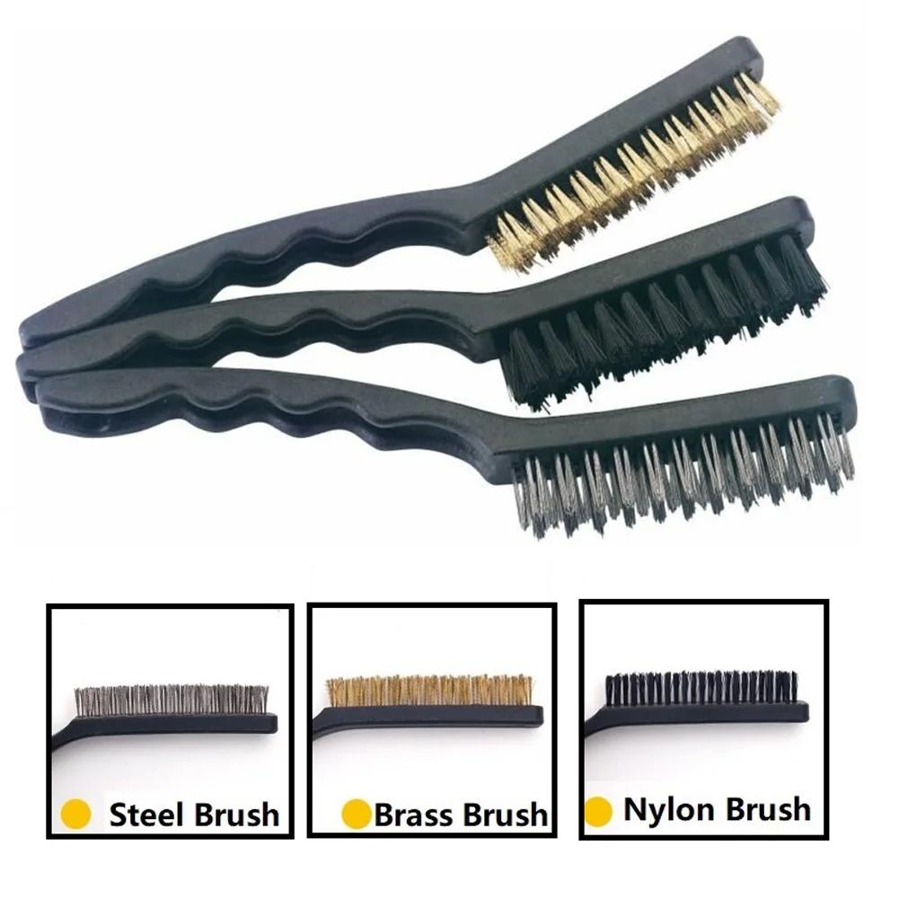 Kitchen Grease Remover! Copper Wire Stainless Steel Wire Brush, Nylon Brush Bristles Warm And Clean Gas Stove