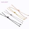 Mehrere Stile 18K Gold Plated Messing Verstellbare Boxkette mit Silikoneinsatz Perlen Für DIY Armband Schmuckherstellung Zubehör