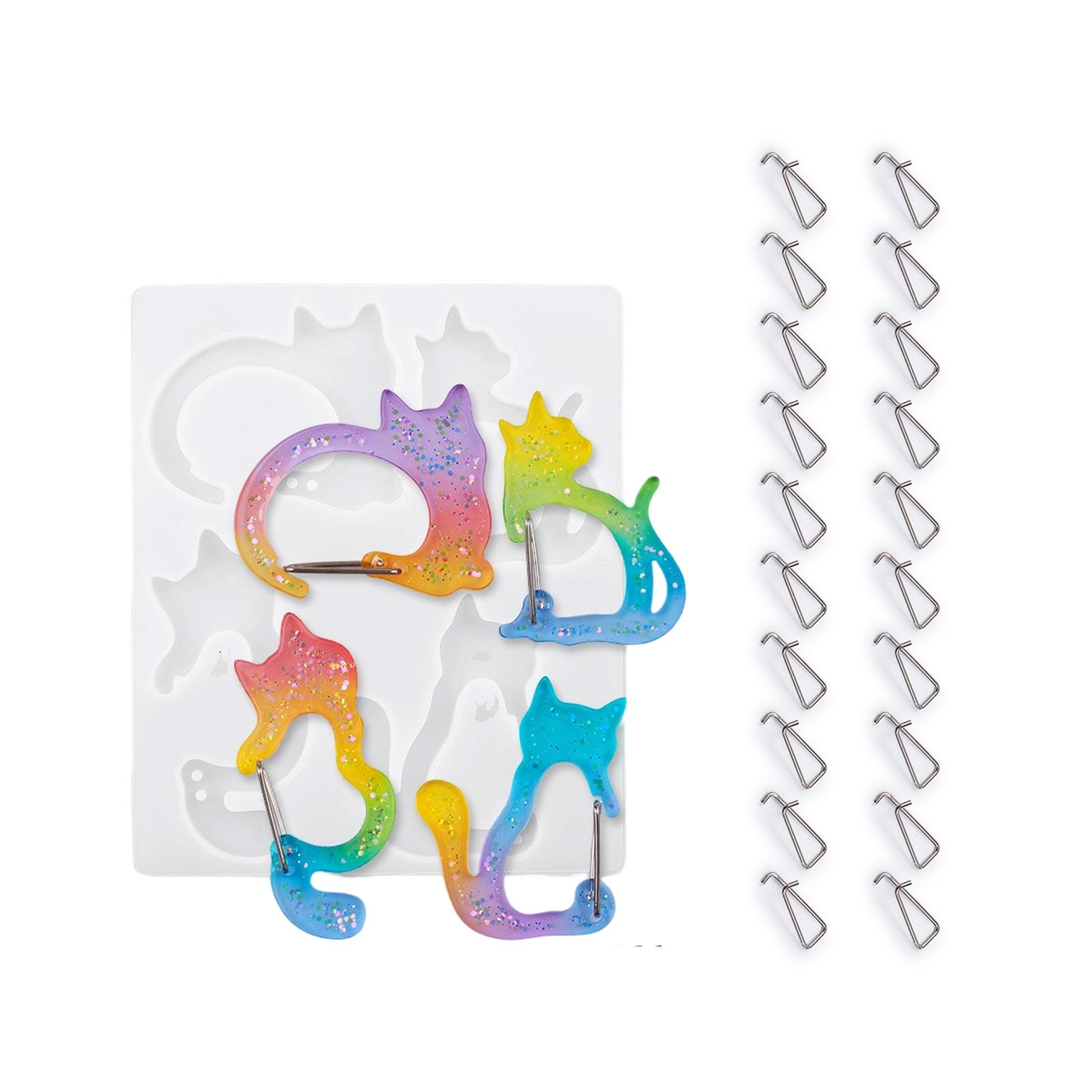 

Креативные силиконовые формы для литья в виде кошек, формы для ожерелий, подходят для изготовления ожерелий с животными и подвесок для серег 1