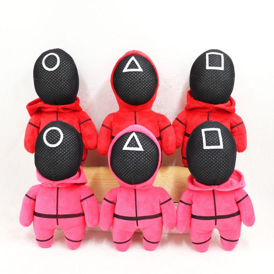 Red Squid Game Guard Worker Staff Plush Toys Front Man 001 456 218 Stuffed Doll