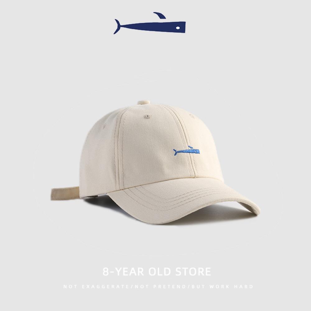 

Retro Fish Embroidery Baseball Cap Adjustable Hip-hop Fishing Cap Sunscreen Hats For Man Women бежевый