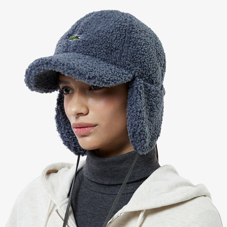 [lacoste] Женская кепка-ушанка из букле RK444E-55NCCA 0TU