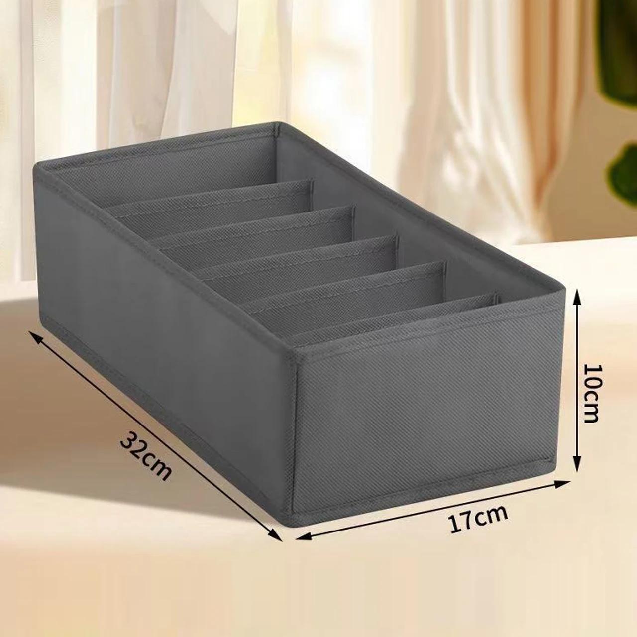 Underwear Storage Box Foldable Non-woven Storage Box Six-piece Set Underwear Bra Socks Drawer Storage Finishing Box
