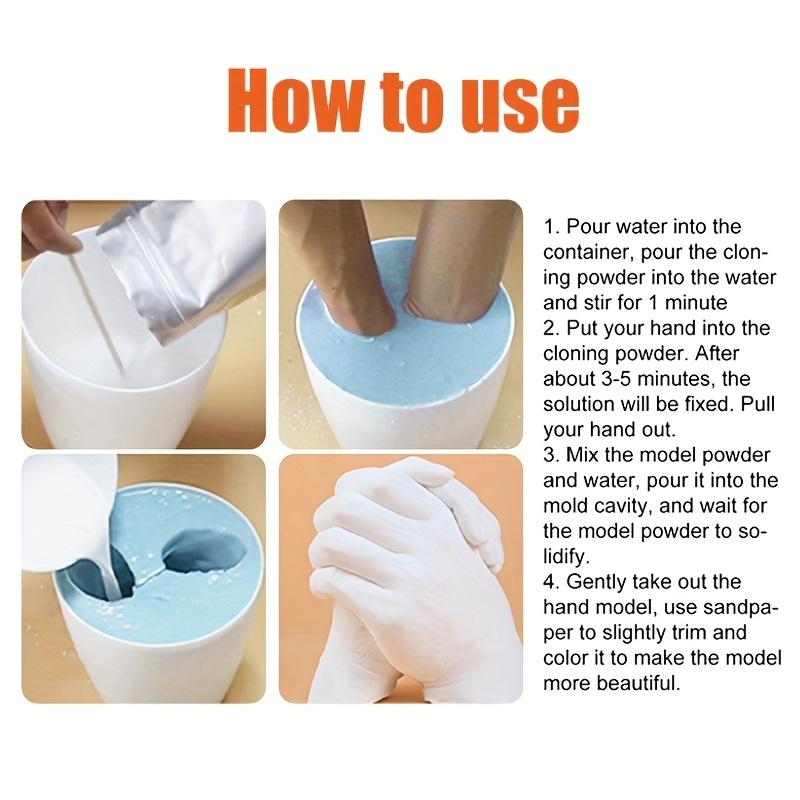 3D Handprint & Footprint Casting Kit, DIY Craft Gift Set,Clone Powder Model Powder Set for Anniversary, Valentine'S Day,Keepsake