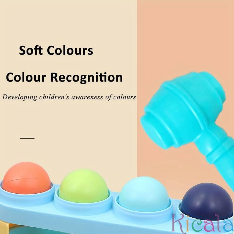 Kinderbahn Lern Klopfball Spaß Mehrschichtiges Bauen Hammer Kreative Bahn Rutsche Klopf Lernspielzeug