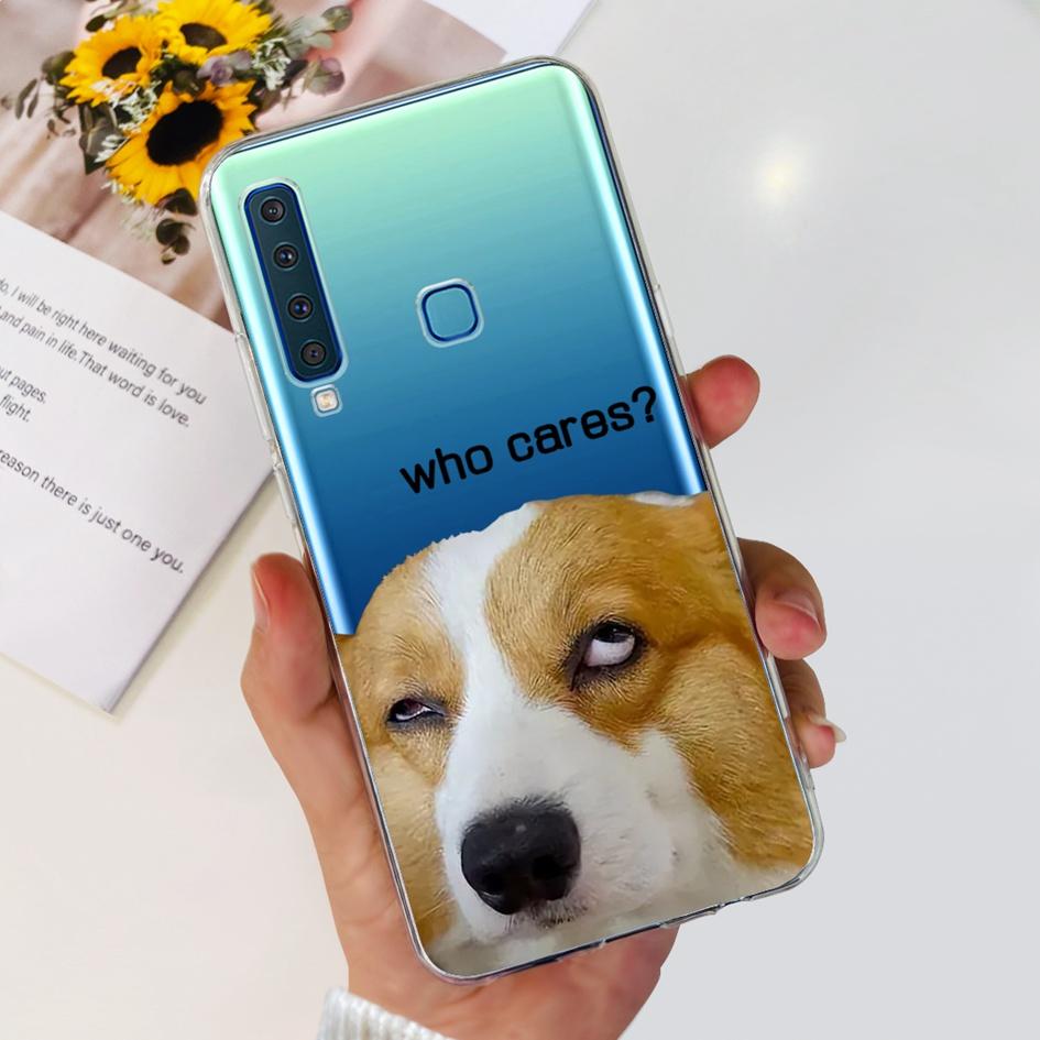 For Samsung Galaxy A9 2018 Case A920 SM-A920F Silicone Cover Popular Flower Clear TPU Soft Phone Case For Samsung A9 2018 Bumper