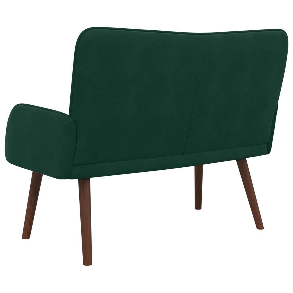 2 Seater Sofa Dark Green 115 x 61 x 87 cm Velvet (V)