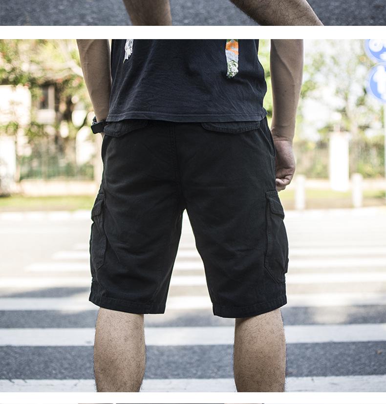 2025 Summer Men's Multi-Pocket Cargo Shorts - Trendy Japanese Style, Versatile Mid-Length Casual Outerwear